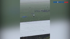 Begini Penampakan Presiden Jokowi Hujan-hujanan di Sawah