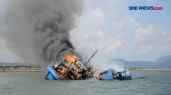 Mencuri Ikan, 2 Kapal Asing Berbendera Malaysia Dimusnahkan