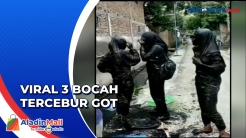 Berboncengan Motor, 3 Bocah di Grobogan Tercebur Got hingga Sekujur Tubuh Hitam Pekat