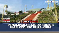 Janur Kuning dan Sejumlah Tanaman Hiasi Gedung Kura-kura Jelang Pelantikan Prabowo-Gibran
