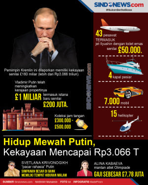 Hidup Mewah Putin, dengan...