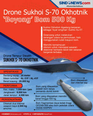 Drone Sukhoi S-70 Okhotnik...