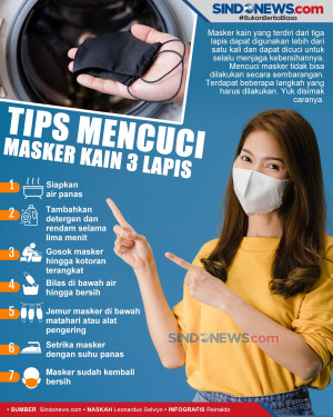 Mencuci Masker Kain...