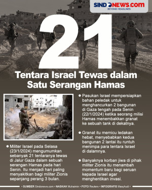 21 Tentara Israel Tewas...