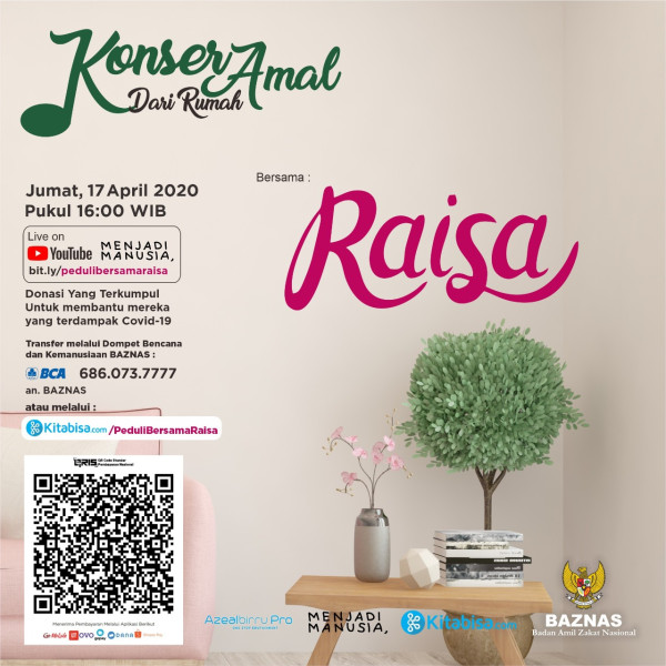 Sore Ini, Raisa Gelar Konser Live untuk Kumpulkan Donasi Bagi Korban COVID-19