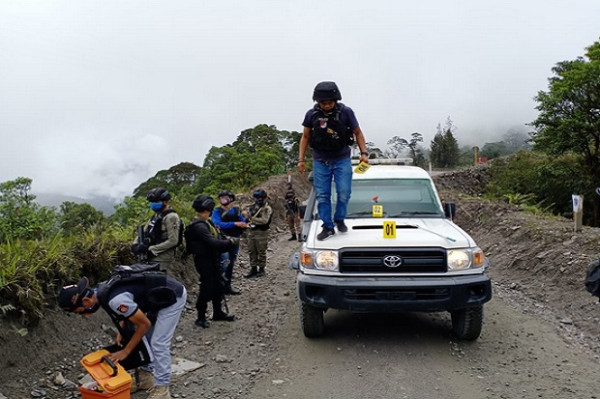 Olah TKP Penembakan di Mile-60 Distrik Tembagapura, Ditemukan Puluhan Bekas Tembakan