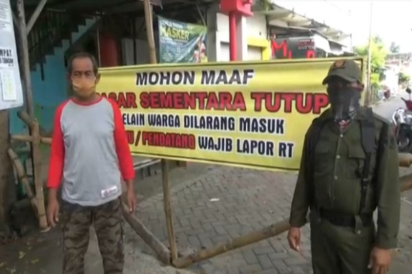 Pedagang Berstatus PDP Meninggal Pasar Krempyeng di Bojonegoro Ditutup