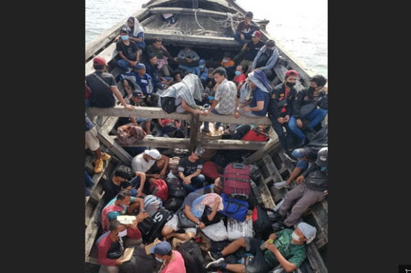 72 TKI Ilegal Asal Malaysia Dibuang di Sungai Ludam Asahan