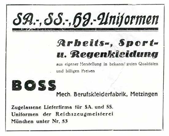 Hugo Boss, Label Fashion di Balik Seragam Nazi di Medan Perang