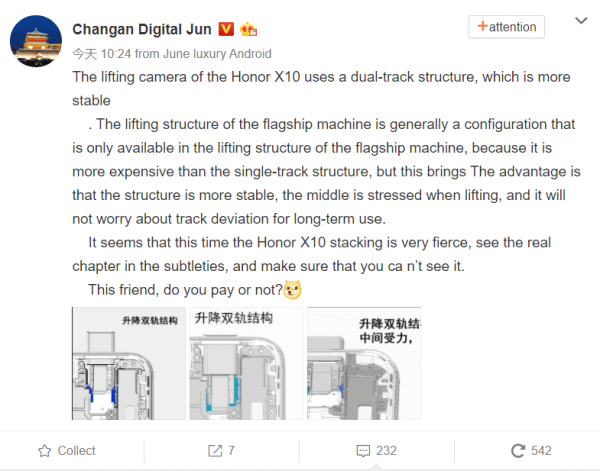Lebih Tahan Banting, Honor X10 Gunakan Kamera Pop-up Dual-Rail
