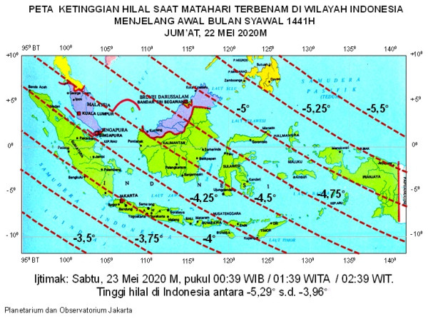 Hitung Posisi Hilal, Planetarium Jakarta Prakirakan Lebaran Tanggal 24 Mei
