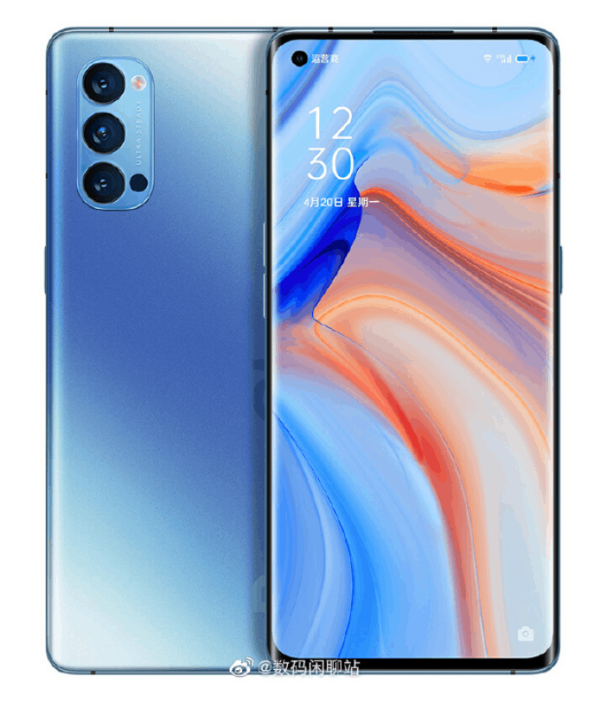 Oppo Reno4 Hadir di TENAA dengan Layar 3D Melengkung dan 3 Kamera Belakang