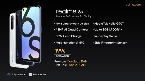 Bermain di Dapur Kamera, realme 6s Diluncurkan Bersama Chipset Helio G90T