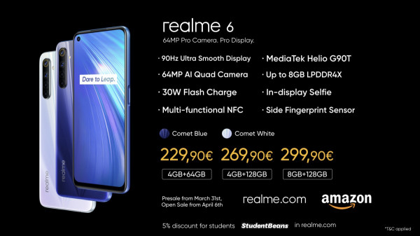 Bermain di Dapur Kamera, realme 6s Diluncurkan Bersama Chipset Helio G90T