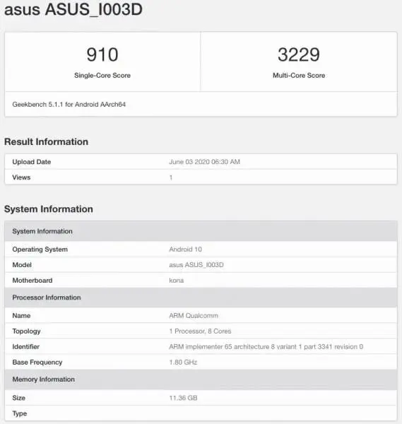 Nongol di GeekBench, ASUS ROG Phone III Pamer RAM 12 GB