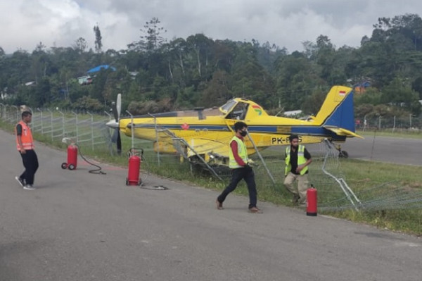 Pesawat Pelita Air Tergelincir di Bandara Karubaga Papua