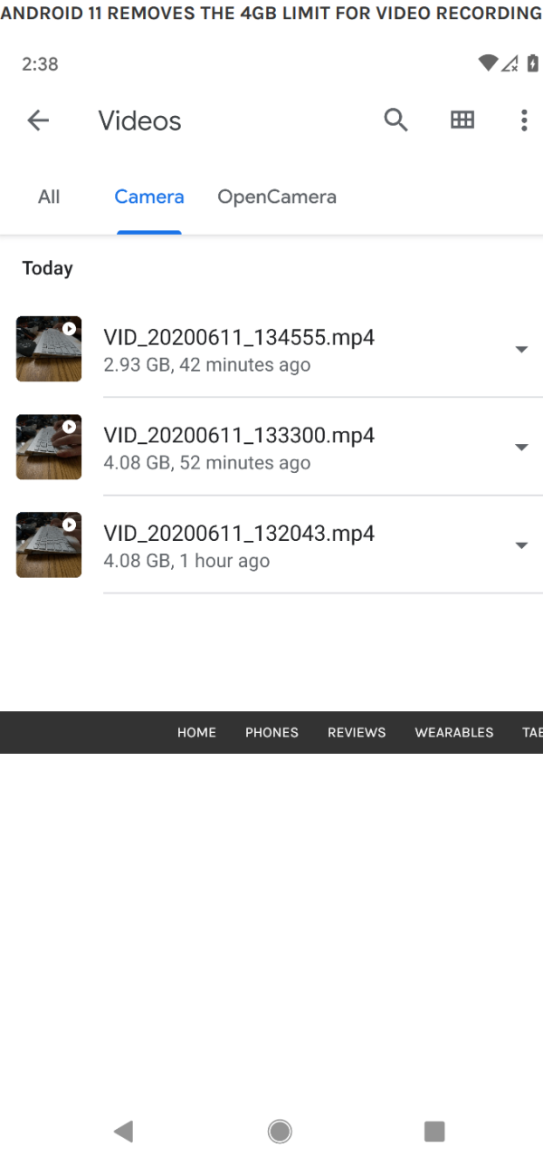OS Android 11 Hapus Batasan Kapasitas untuk Perekaman Video