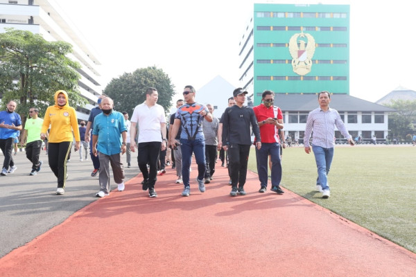HT Olahraga Bersama KSAD Jenderal TNI Andika Perkasa di Mabesad