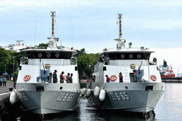 2 Kapal Perang Baru Bersenjata Meriam Rheinmetal Perkuat Lantamal VI Makassar