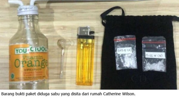 Urine Catherine Wilson Positif Mengandung Sabu-Sabu