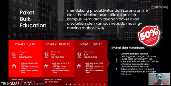 Telkomsel Bareng Kemendikbud Sediakan Kuota Data Terjangkau untuk Mahasiswa
