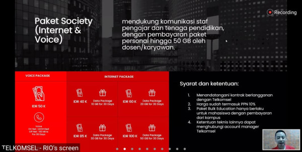 Telkomsel Bareng Kemendikbud Sediakan Kuota Data Terjangkau untuk Mahasiswa