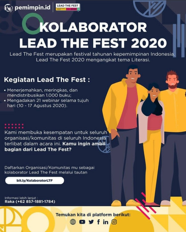 Lead the Fest Ajak Anak Muda Terjemahkan Seribu Buku dan Gelar Webinar Seminggu Nonstop