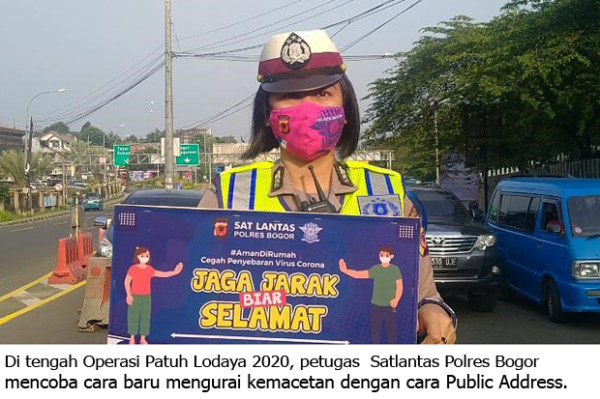 Public Address, Cara Baru Satlantas Polres Bogor Urai Kemacetan di Jalur Puncak
