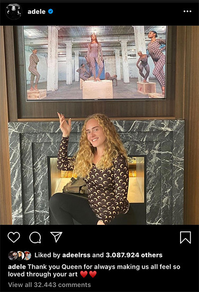 Terinspirasi Beyonce, Adele Pamer Foto dengan Wajah yang Sangat Manglingi
