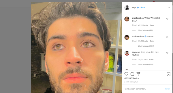 Selfie Zayn Malik di Instagram Disebut Terkait Perayaan Iduladha