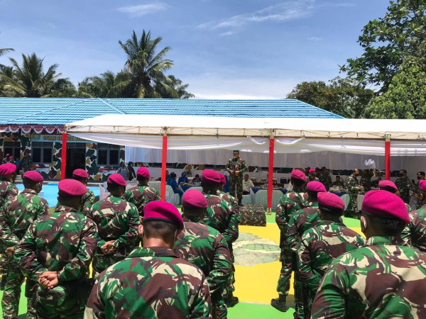 Kunjungi Pulau Sebatik, Ini Pesan KSAL Kepada Prajurit Marinir
