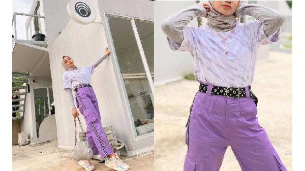 OOTD Pake Warna Ungu Lilac yang lagi Hits, Cocok buat Hijabers!