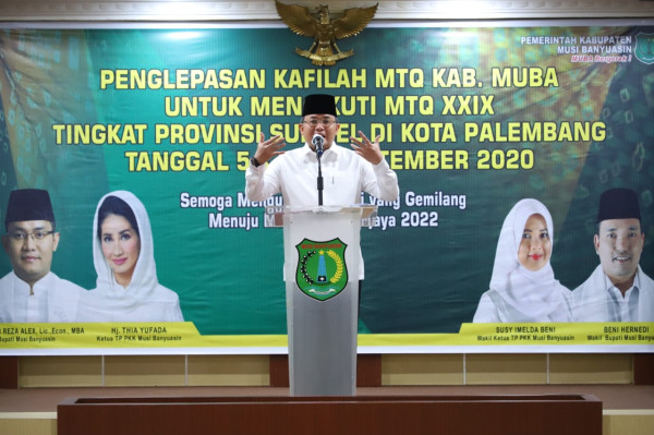 Optimis Harumkan Nama Muba, Pemkab Muba Lepas Kafilah MTQ