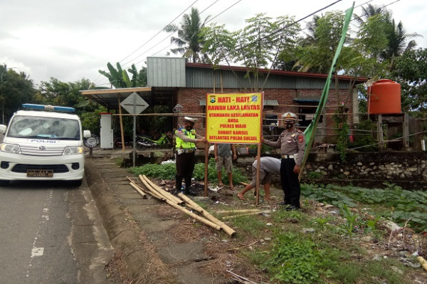 Titik Rawan Lakalantas di Wajo Dikaji Ditlantas Polda Sulsel