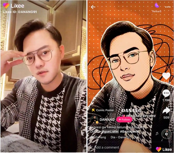 Mengubah Wajah Jadi Tokoh Komik di Likee, Begini Caranya