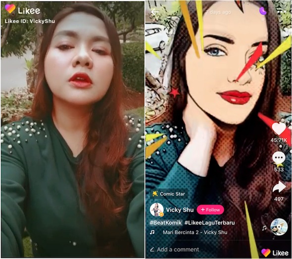 Mengubah Wajah Jadi Tokoh Komik di Likee, Begini Caranya