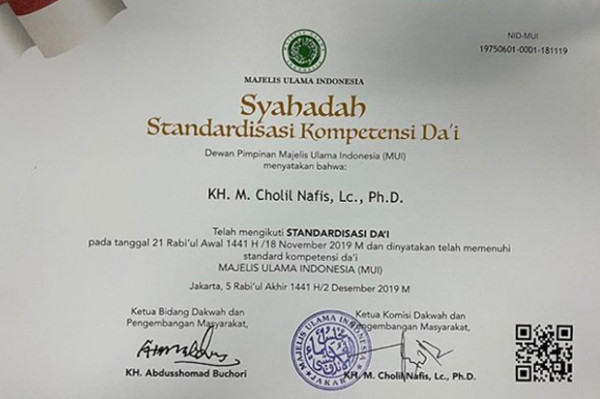 MUI Sudah Lakukan Standardisasi Dai, Ini Buktinya