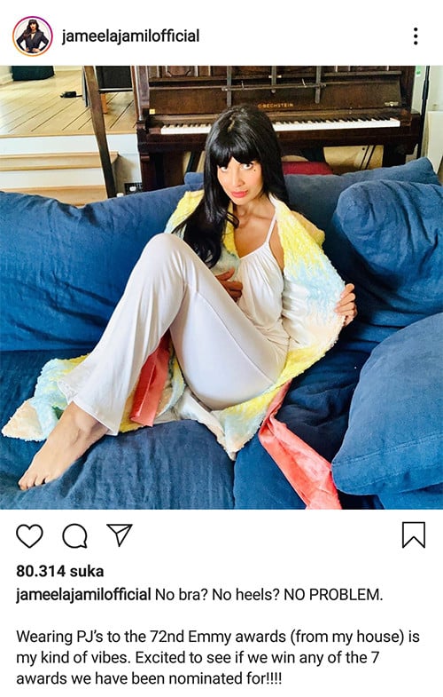 Untuk Penampilannya di Emmy Awards, Jameela Jamil Usung Slogan