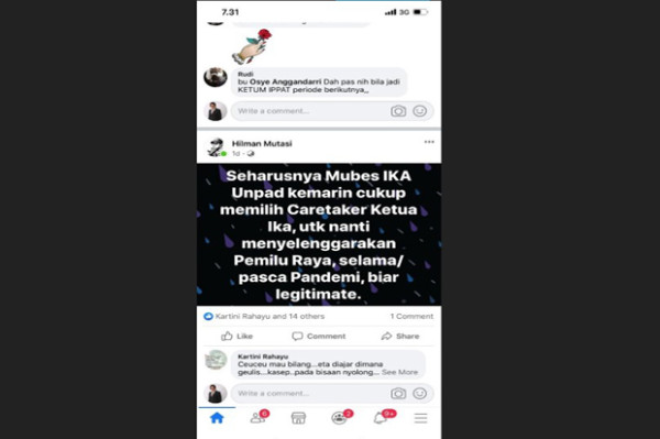 Komunitas Alumni Cinta IKA UNPAD Tolak Hasil Mubes X