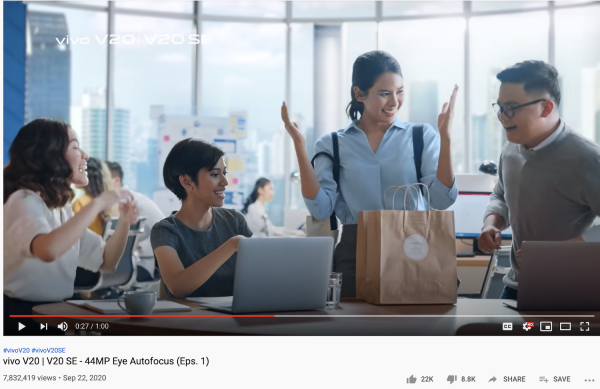 Ups, Video Vivo V20 Maudy Ayunda Ketahuan Gunakan Lagu Dream Girl Tanpa Izin