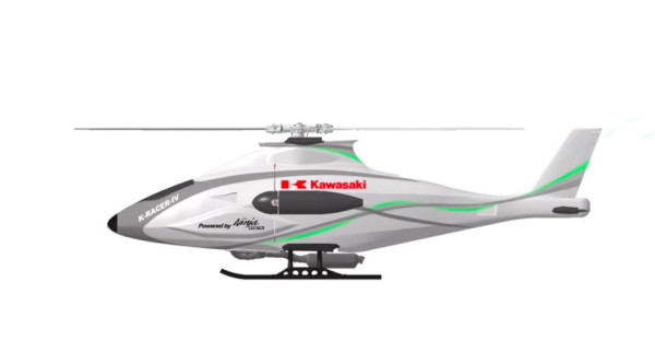 Kawasaki Bikin Helikopter K-RACER Bermesin Ninja H2R