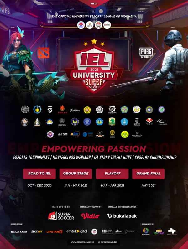 Liga Esports IEL University Super Series 2021 Season 3 Resmi Dimulai