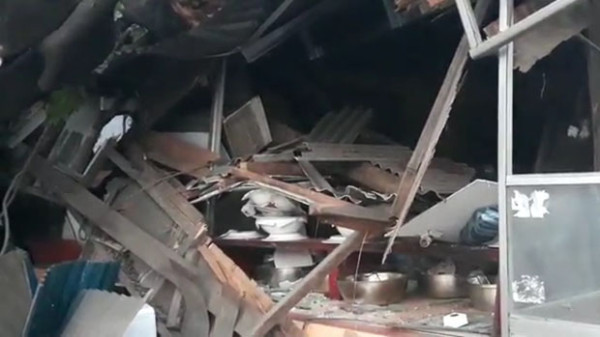 Pohon Kedongdong Tumbang Hancurkan 2 Warung Makan di Jakarta Timur