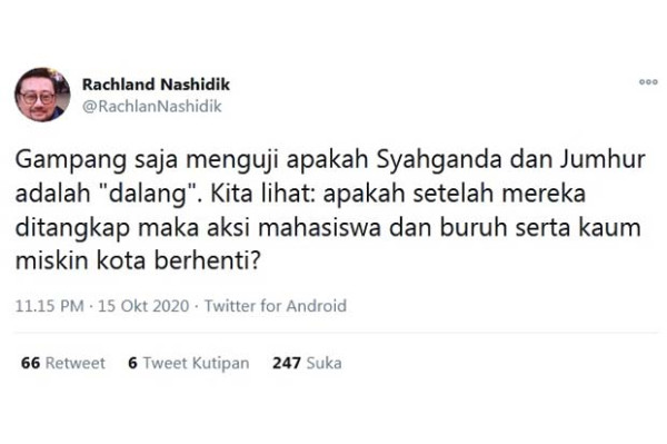 Petinggi KAMI Tersangka Hoaks, Apakah Redam Aksi Mahasiswa dan Buruh?