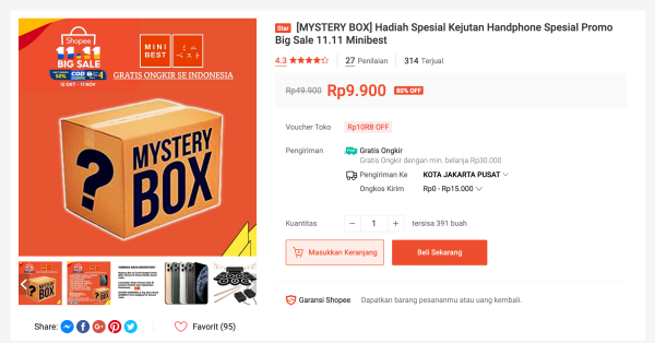 Heboh Belanja Mistery Box di Marketplace, Hasilnya Random, Terkadang Juga Zonk