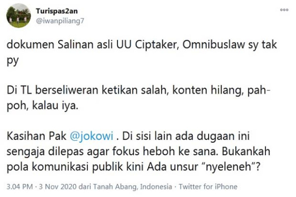 Typo dan Konten Hilang UU Ciptaker Dinilai 'Sengaja' agar Fokusnya ke Sana