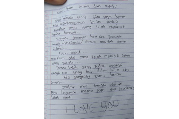 Ini Isi Surat Cinta Terakhir Ditulis Remaja di Toraja Sebelum Gantung Diri