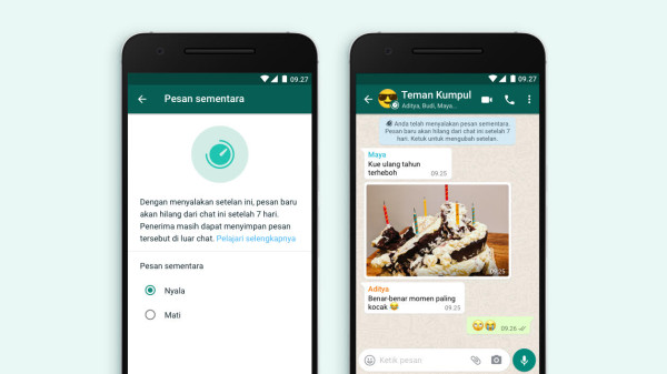 Cara Menyalakan dan Mematikan Fitur Pesan Sementara di WhatsApp untuk Android