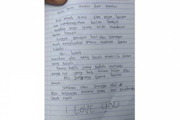 Gantung Diri, ABG Ini Sempat Tulis Surat Cinta Mati ke Mantan, Isinya Bikin Merinding