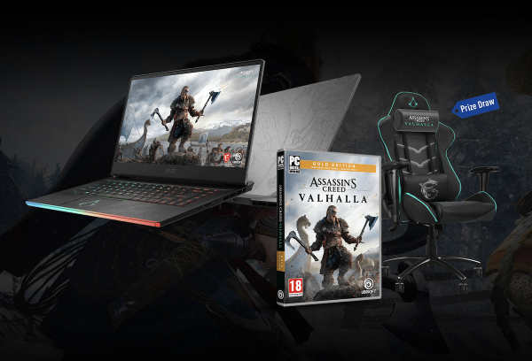 Warna Kibor MSI GE66 Raider Bisa Berubah-Ubah Mengikuti Game Assassin's Creed Valhalla
